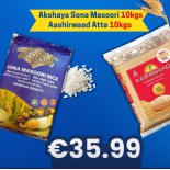 (Combo Deal) Ashirvaad Atta 10kgs + Akshaya Sona Masoori 10kgs