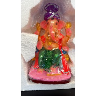 Eco Friendly Ganesh Ji Idol (Coloured) 10 inches (10 C-1)