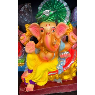 Eco Friendly Ganesh Ji Idol (Coloured) 12 inches (12 C-6)
