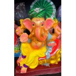 Eco Friendly Ganesh Ji Idol (Coloured) 12 inches (12 C-6)
