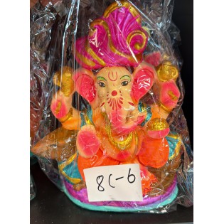 Eco Friendly Ganesh Ji Idol (Coloured) 8 inches (8 C-6)