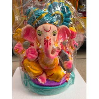 Eco Friendly Ganesh Ji Idol (Coloured) 12 inches (N-1)