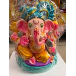 Eco Friendly Ganesh Ji Idol (Coloured) 12 inches (N-1)