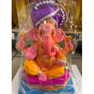Eco Friendly Ganesh Ji Idol (Coloured) 12 inches (N-3)