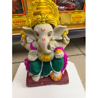 Eco Friendly Ganesh Ji Idol (Coloured) 12 inches (N-4)