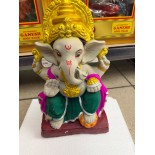 Eco Friendly Ganesh Ji Idol (Coloured) 12 inches (N-4)