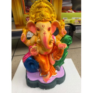 Eco Friendly Ganesh Ji Idol (Coloured) 12 inches (N-5)