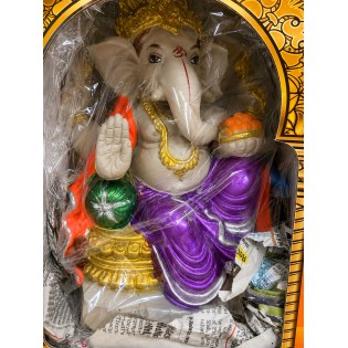 Eco Friendly Ganesh Ji Idol (Coloured) 8 inches (N-3)