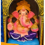 Eco Friendly Ganesh Ji Idol (Coloured) 6 inches (N-2)