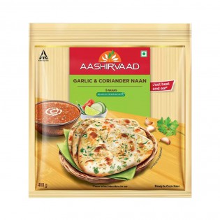 (FROZEN) Aashirvaad Garlic & Coriander Naan  Family Pack