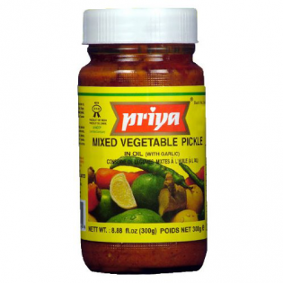 Priya Mix Vegetable Pickle w/o Garlic 300 gms