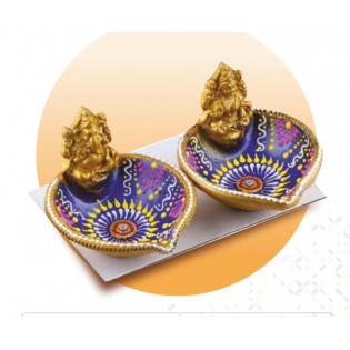 Laxmi Ganesh Diya Set