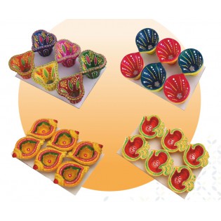 Fancy Diyas Set (6 Pcs)