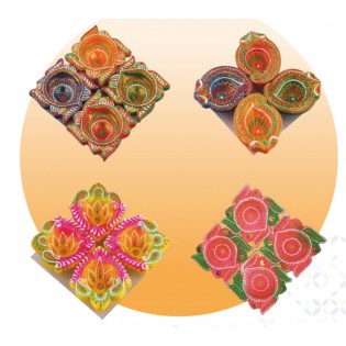 Fancy Diyas Set (4 Pcs)