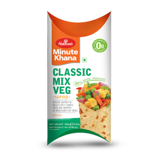 (Frozen) Haldirams Desi Wraps Classic Mix Veg- 156 gms