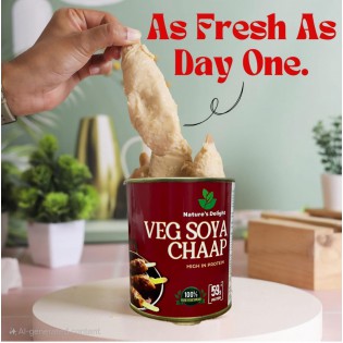 Nature's Delight Soya Chaap 800 gms (Vegan Friendly)