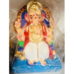 Eco Friendly Ganesh Ji Idol (Coloured) 10 inches
