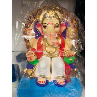Eco Friendly Ganesh Ji Idol (Coloured) 10 inches