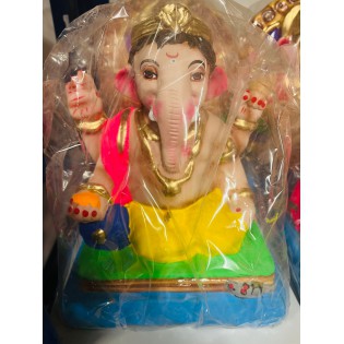 Eco Friendly Ganesh Ji Idol (Coloured) 10 inches