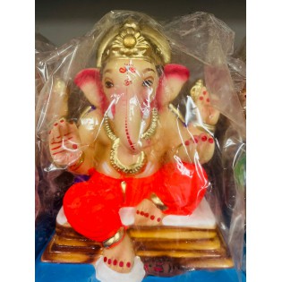 Eco Friendly Ganesh Ji Idol (Coloured) 12 inches