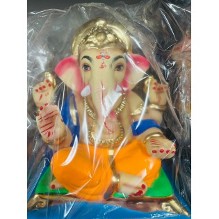 Eco Friendly Ganesh Ji Idol (Coloured) 10 inches