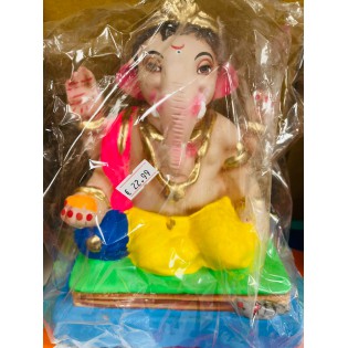 Eco Friendly Ganesh Ji Idol (Coloured) 8 inches