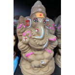 Eco-Friendly Clay Lord Ganesha Idol (7 Inch)